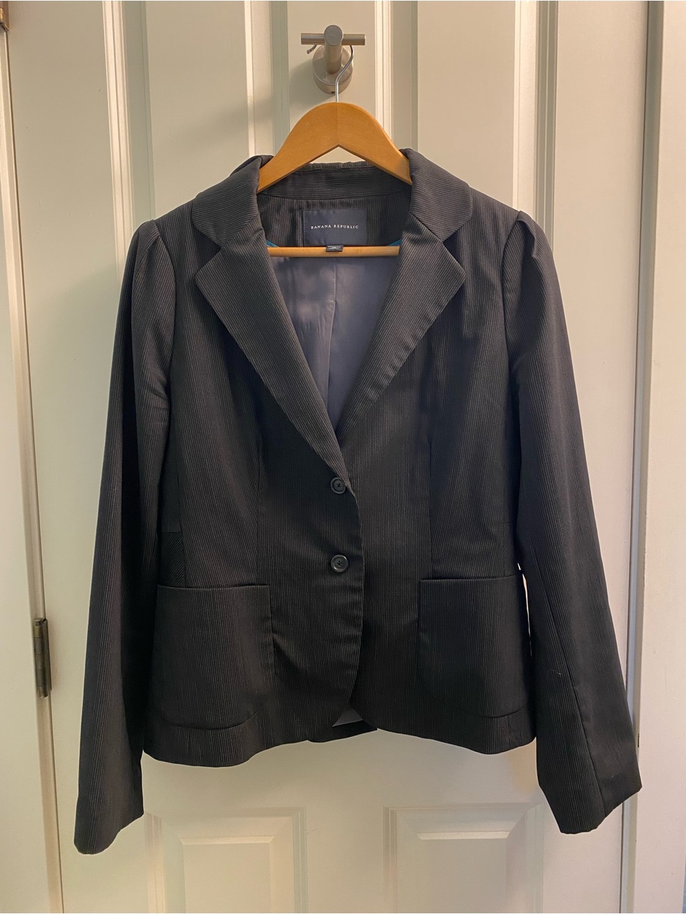 Banana Republic Women's black pinstripe suit